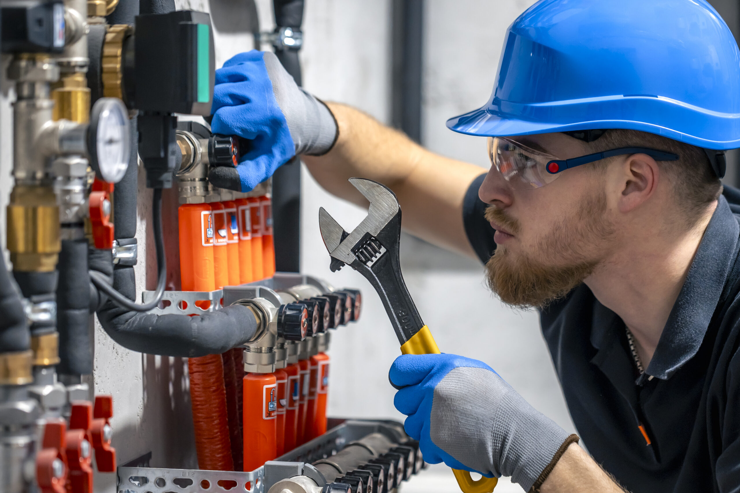 adjusting heating valves in a residential building